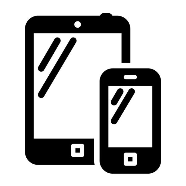 Teléfono y tableta signo de vector — Vector de stock