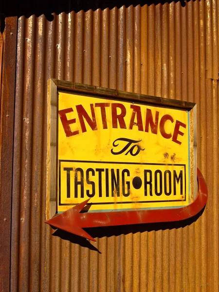 Wine Tasting Sign — Stock Photo, Image