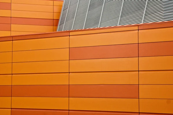 Oranžový bloku zdi — Stock fotografie