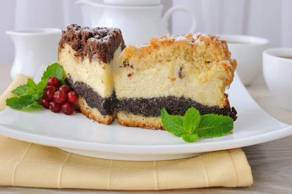 stock image Cheese cake with poppy filling