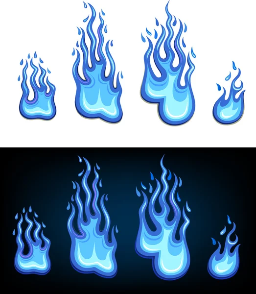 Gas flame set — Stock Vector