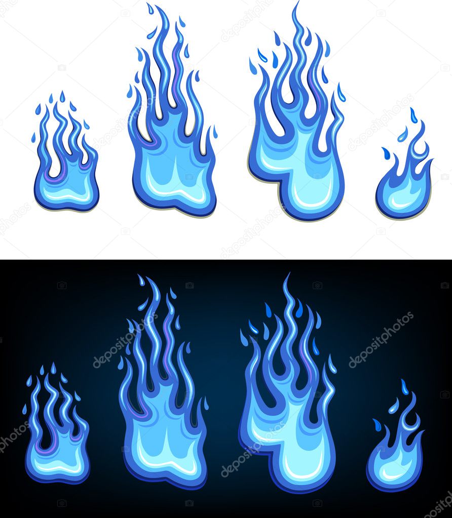 Gas flame set