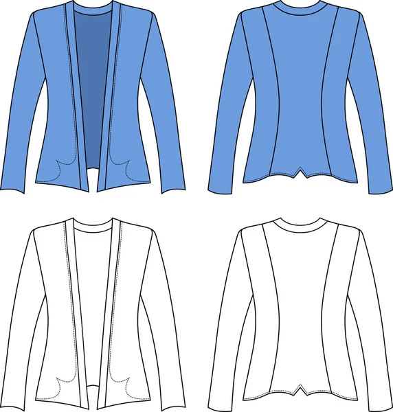 Desenho do modelo ilustração de um casaco em branco — Vetor de Stock