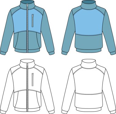 Outline sports jacket clipart
