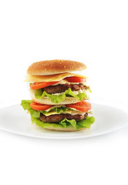 Göğsü hamburger — Stok fotoğraf