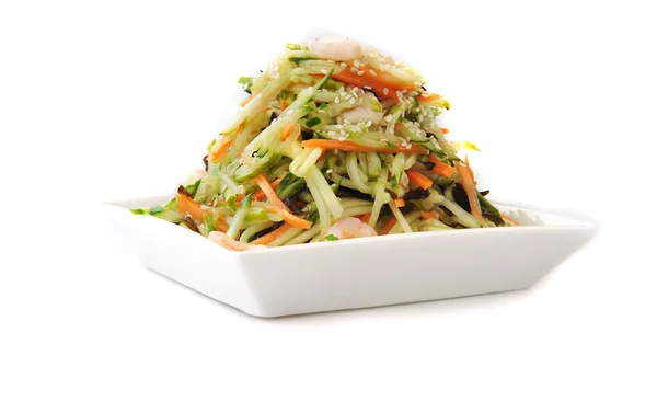 Vegetable salad with shrimp — Stock Photo, Image