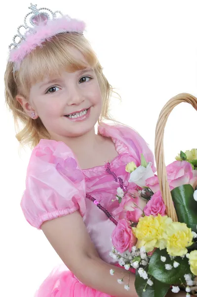 Маленькая девочка в розовом — стоковое фото