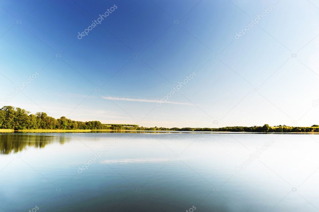 Calm water of lake