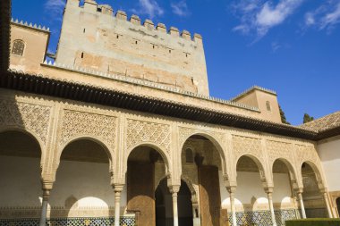 veranda arrayanes alhambra, granada, İspanya