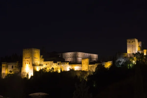 stock image Granada by night.