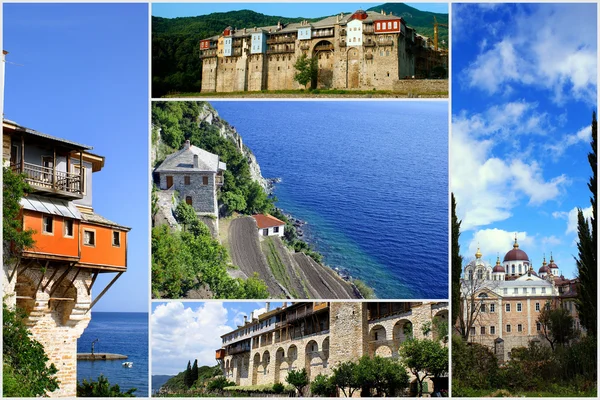 Monasteri sul Monte Athos, Calcidica, Grecia — Foto Stock