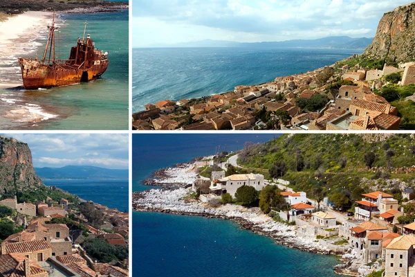 Limeni traditioneel vissersdorp op de Peloponnesos, mani, Griekenland — Stockfoto