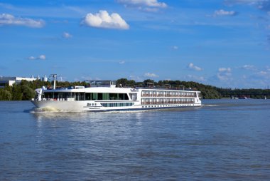 Riverboat on the Dunabious river, Hungary clipart