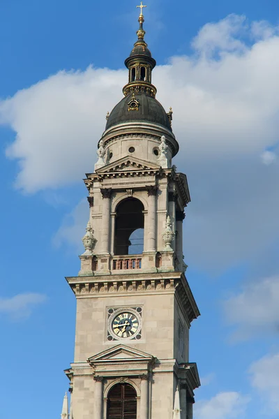 Belfry at blue sky in Budapest, Hungary — Stock Photo, Image