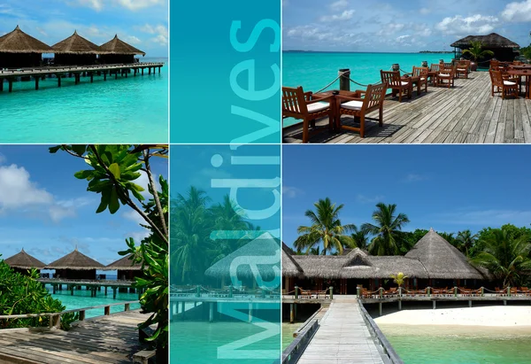 stock image Maldives collage