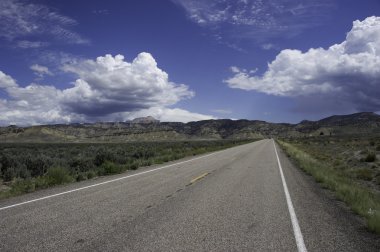 Straight stretch of road