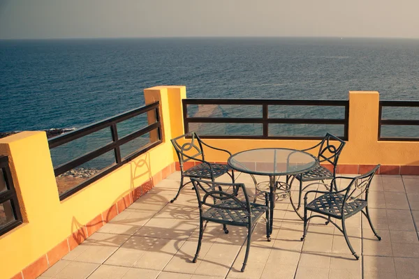 stock image Terrace near the sea