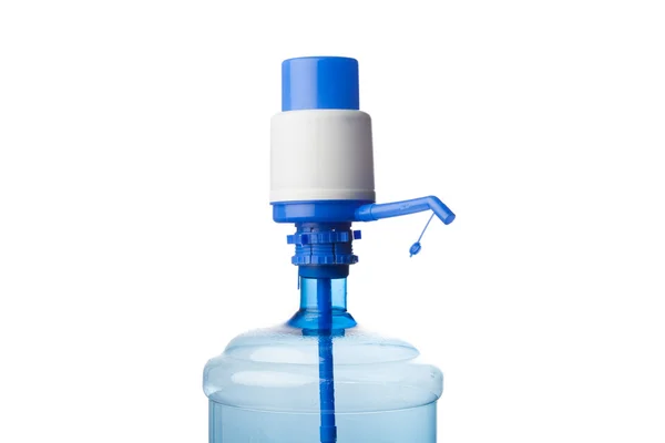 Bomba distribuidora de água no fundo branco — Fotografia de Stock
