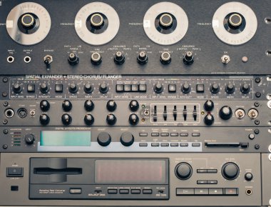 Professional vintage audio equipment clipart