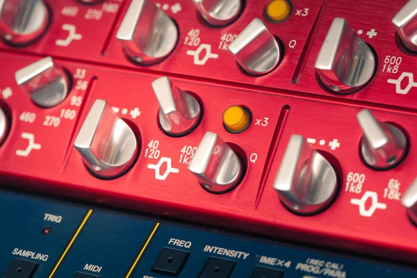 Detalhe profissional do equipamento de áudio — Fotografia de Stock