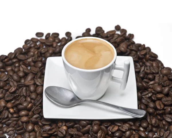 Espresso and beans. — Stock Photo, Image