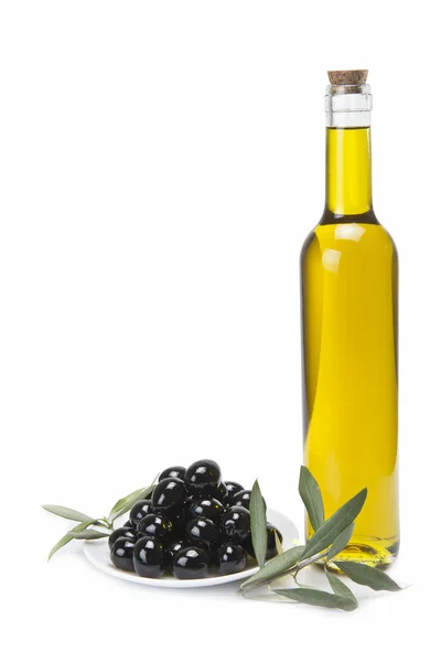 Bouteille d'huile d'olive classique . — Photo