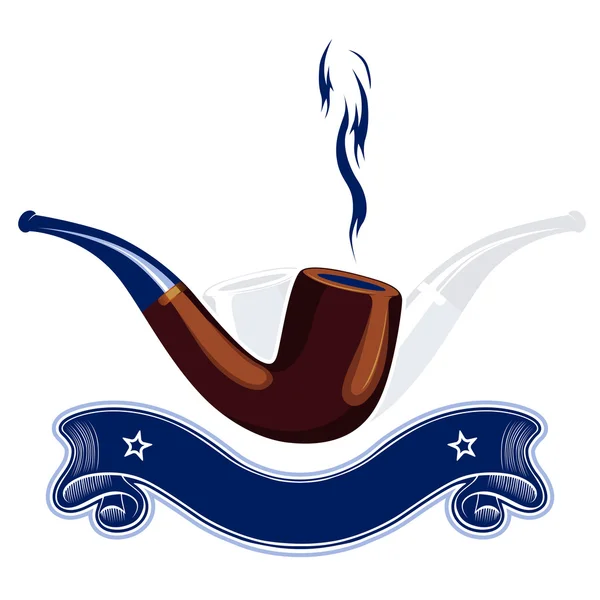 Emblema do tubo de fumaça — Vetor de Stock