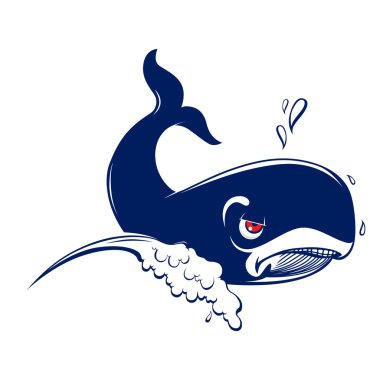 Cartoon whale clipart