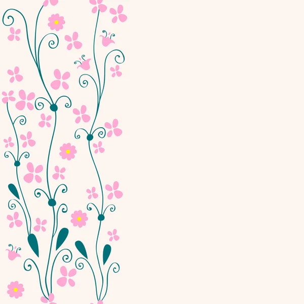 Симпатичный бесшовный цветочный фон — стоковый вектор