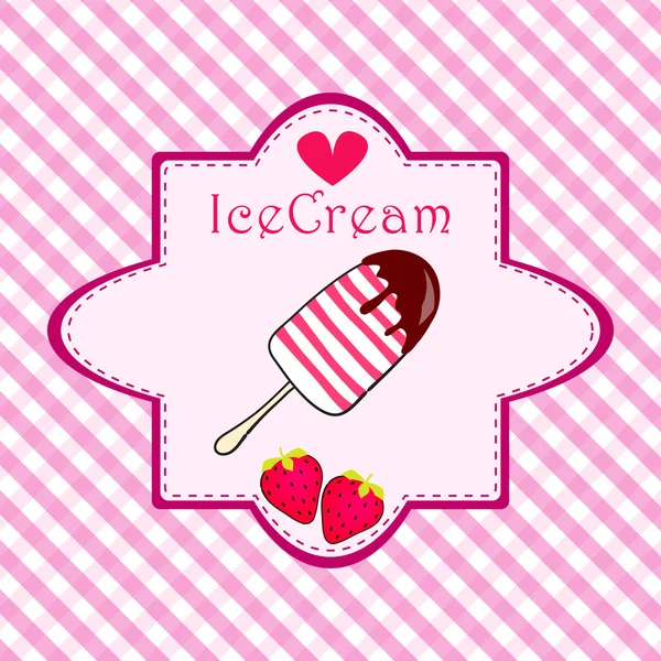 Graziosa illustrazione gelato — Vettoriale Stock
