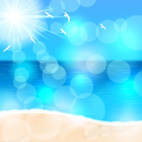 Illustrazione spiaggia estiva — Vettoriale Stock