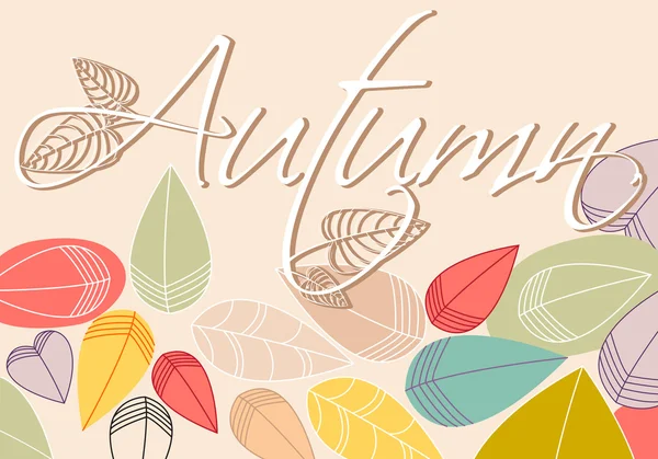 Kleurrijke herfstbladeren illustratie — Stockvector