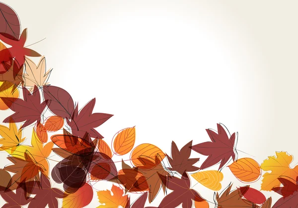 Bunte Herbstblätter Illustration — Stockvektor
