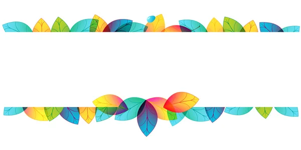 Πολύχρωμα φύλλα του φθινοπώρου banner — Διανυσματικό Αρχείο