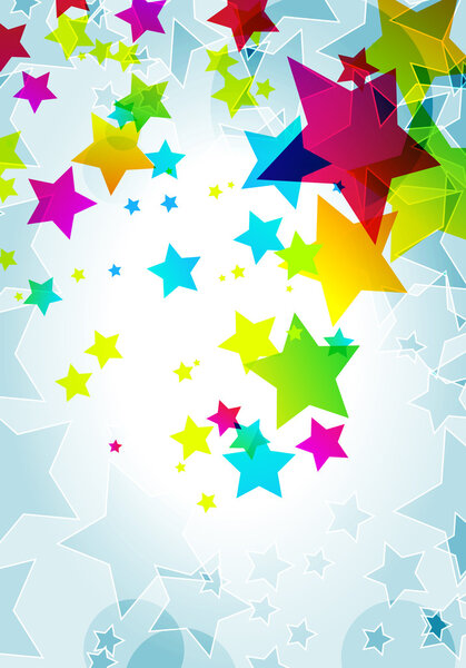 Elegant party background with colorful stars