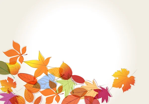 多彩的秋天的叶子图 图库插图