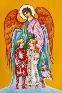 Guardian Angel for children clipart