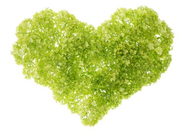 Gentle green heart clipart