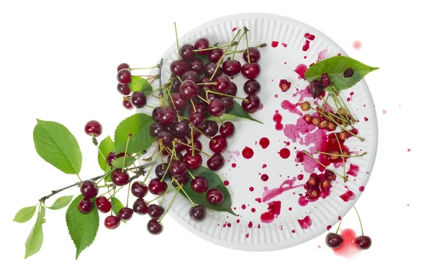 The children ate cherries — Stock Photo, Image