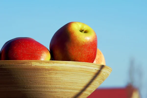 Basket with big, red apples