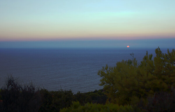 Sunset in Zakynthos island, Greece