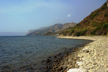 rock ile kumsalda Adası zakynthos