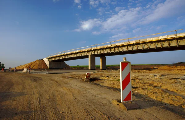 Okružní silnici ve výstavbě v Poznani — Stock fotografie