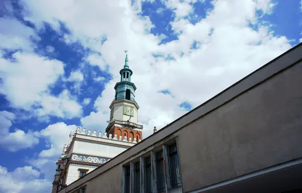 Wieża ratusza w Poznaniu — Zdjęcie stockowe