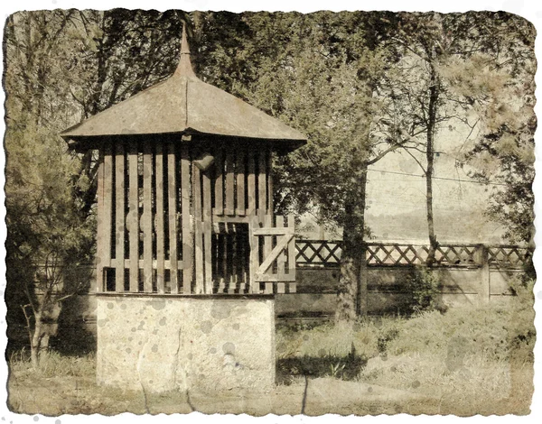 Vintage foto van oude fontein — Stockfoto