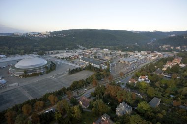 crossroads, yollar, factori son derece detaylı hava Şehir Manzaralı