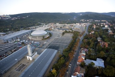 crossroads, yollar, factori son derece detaylı hava Şehir Manzaralı