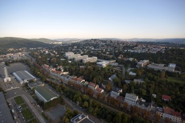 crossroads, yollar, factori son derece detaylı hava Şehir Manzaralı