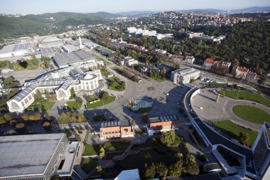 crossroads, yollar, factori son derece detaylı hava Şehir Manzaralı