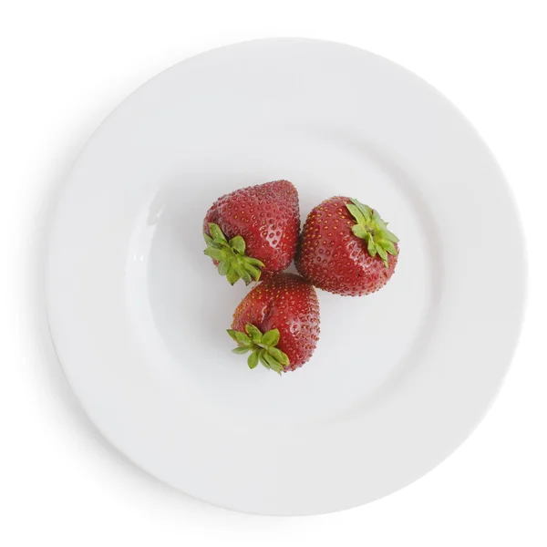 Strawberries on a dish — Stock Photo, Image